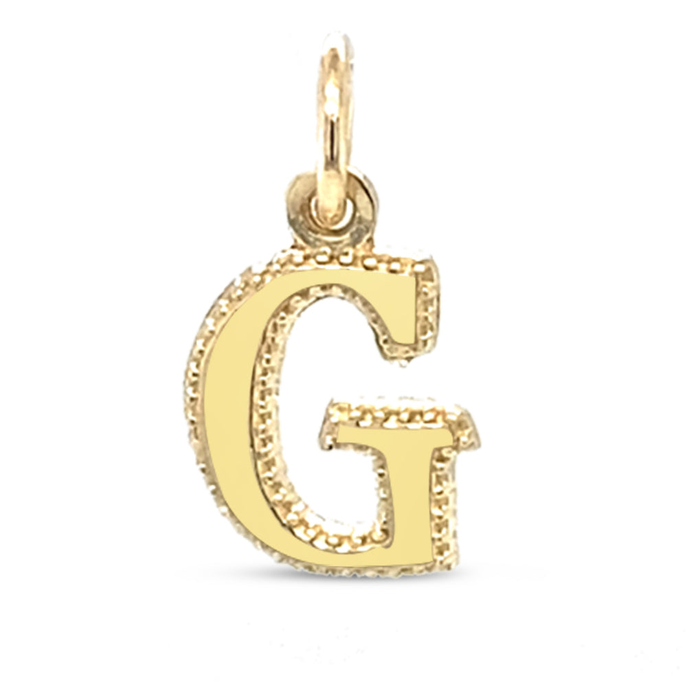 10 Karat Yellow Gold Initial Letter G Pendant