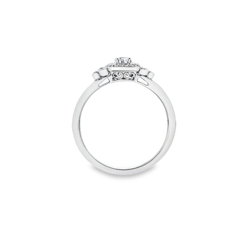 10K White Gold 0.23TDW Canadian Diamond Wedding Set