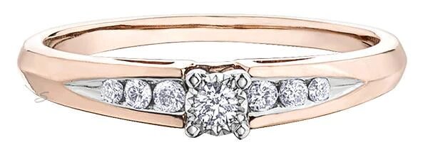 10K Rose Gold 0.14TDW Diamond Promise Ring
