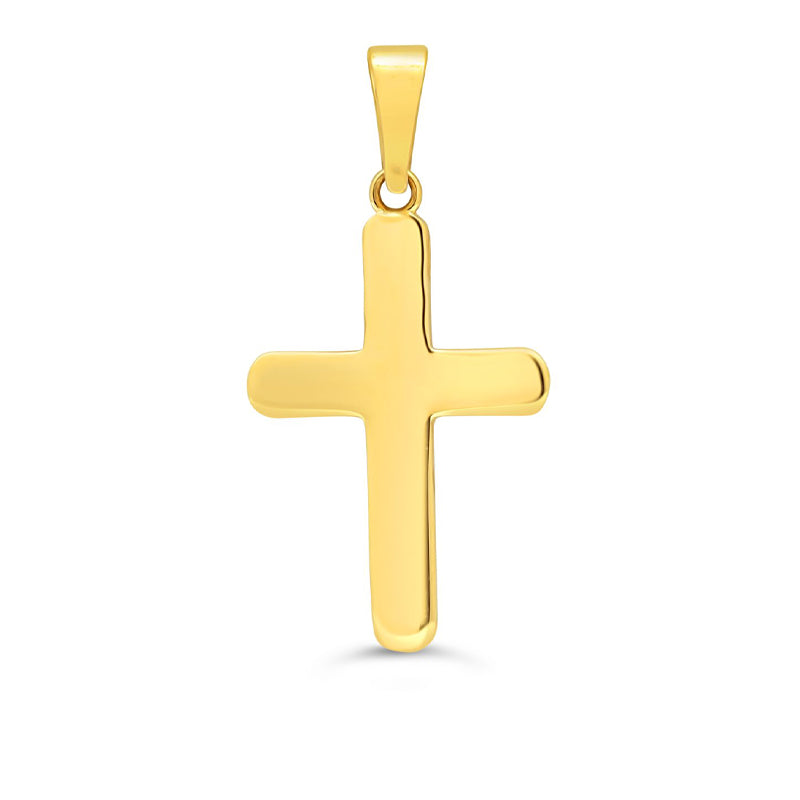 10 Karat Yellow Gold Religious Classic Italian Cross Pendant