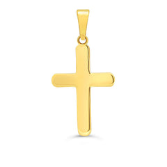 10 Karat Yellow Gold Religious Classic Italian Cross Pendant