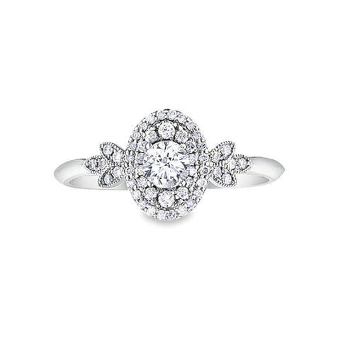 0.42TDW Canadian Diamond Ring in 10K White Gold