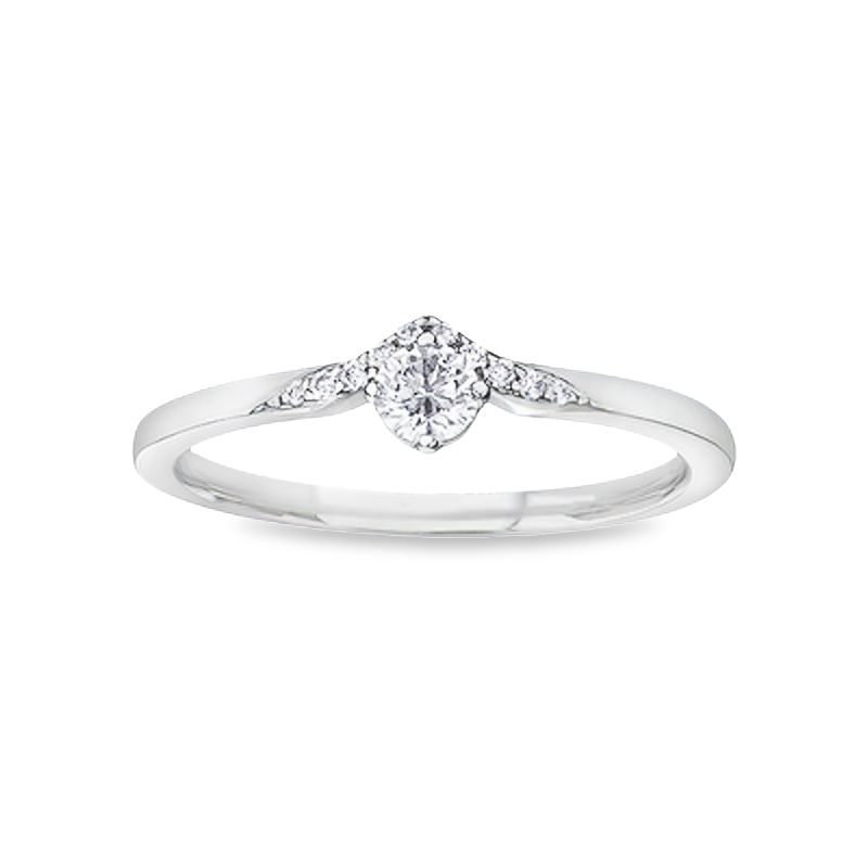 10K White Gold 0.20TDW Canadian Diamond Wedding Set