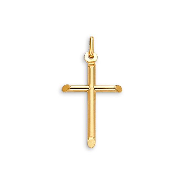 10 Karat Yellow Gold Religious Classic Italian Cross