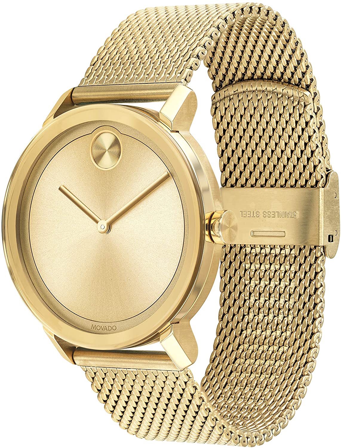 Movado gold outlet mesh watch