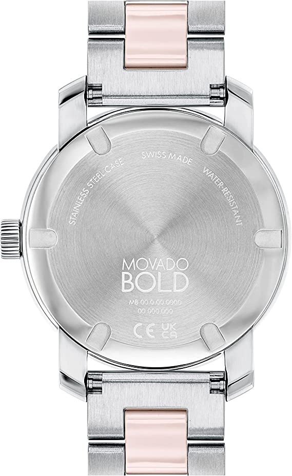 Movado Bold Ceramic Quartz Womens Watch 3600801