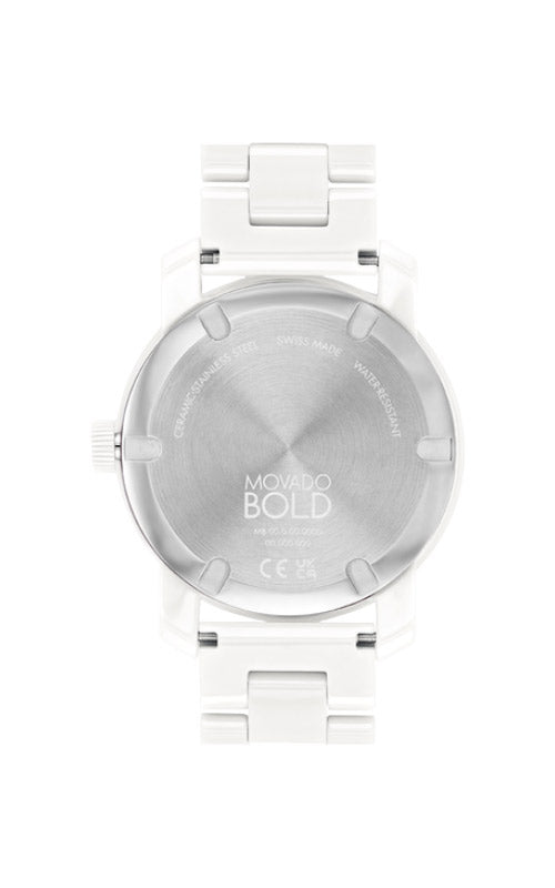 Movado Bold Ceramic Quartz Womens Watch 3600802