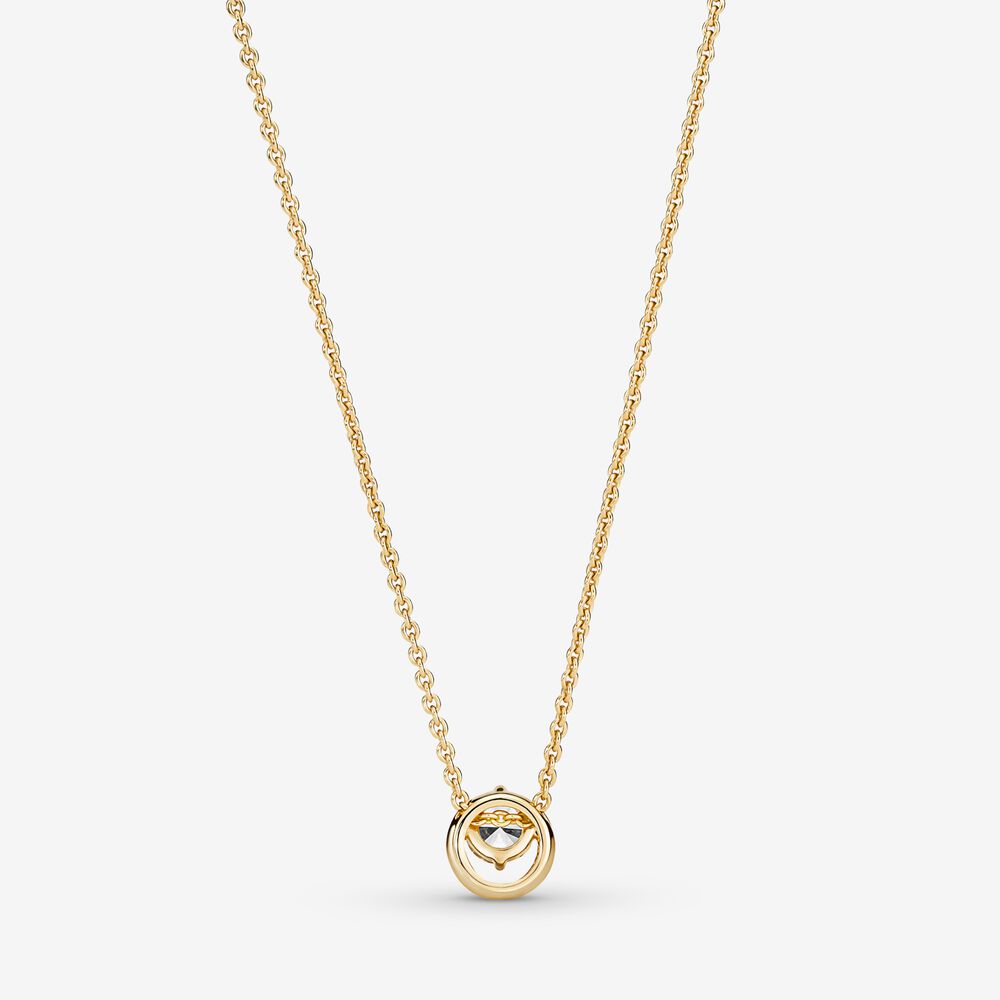 Pandora Sparkling Round Halo Pendant Collier Necklace