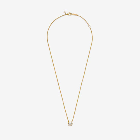 Pandora Sparkling Round Halo Pendant Collier Necklace