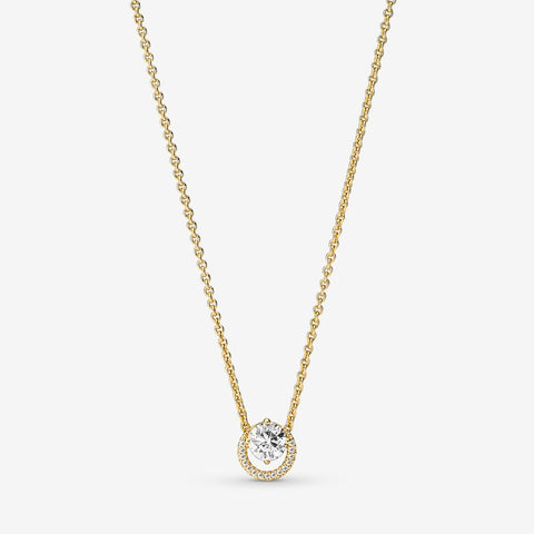 Pandora Sparkling Round Halo Pendant Collier Necklace