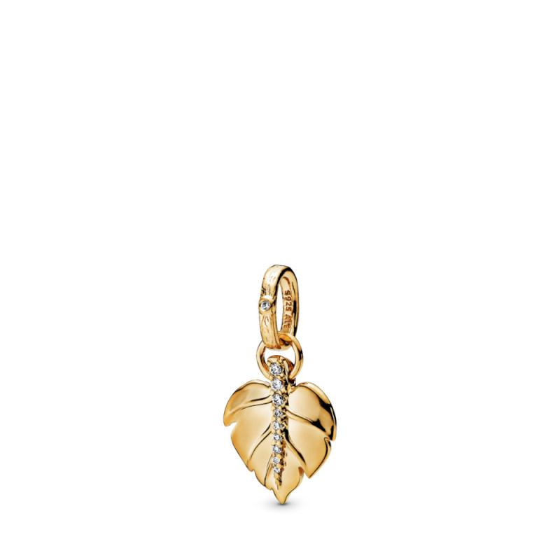 Pandora Leaf Pandora Shine Pendant With Clear Cubic