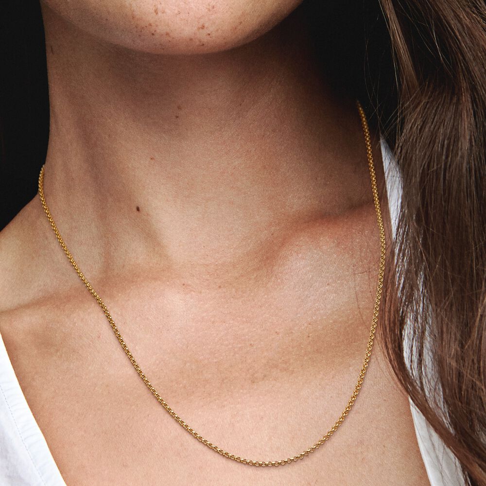 Pandora Gold Plated Rolo Chain Necklace