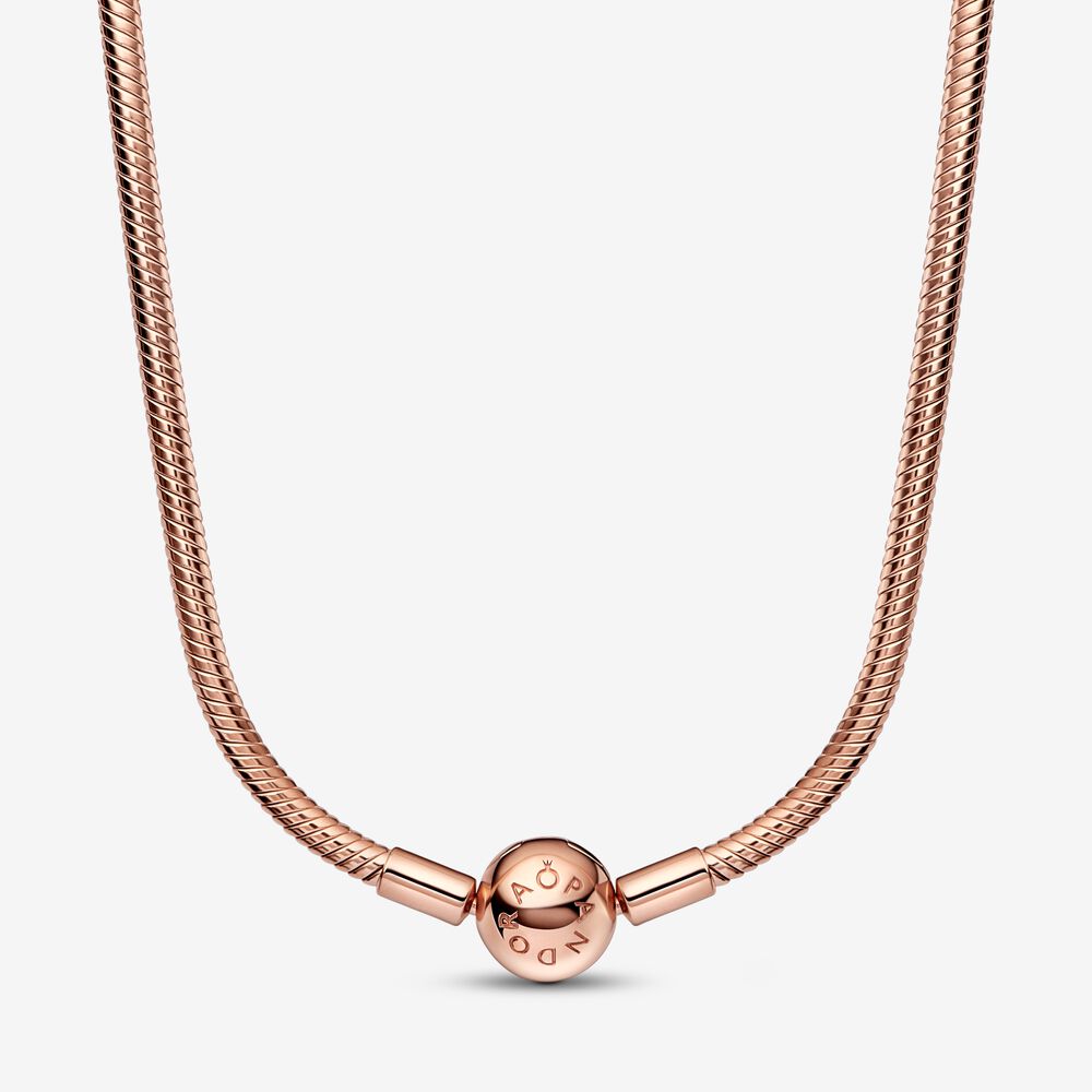 Pandora Moments Snake Chain Rose Gold-Plated Necklace