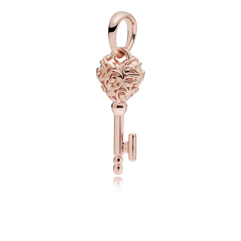 Pandora Rose Regal Pattern Key Pendant