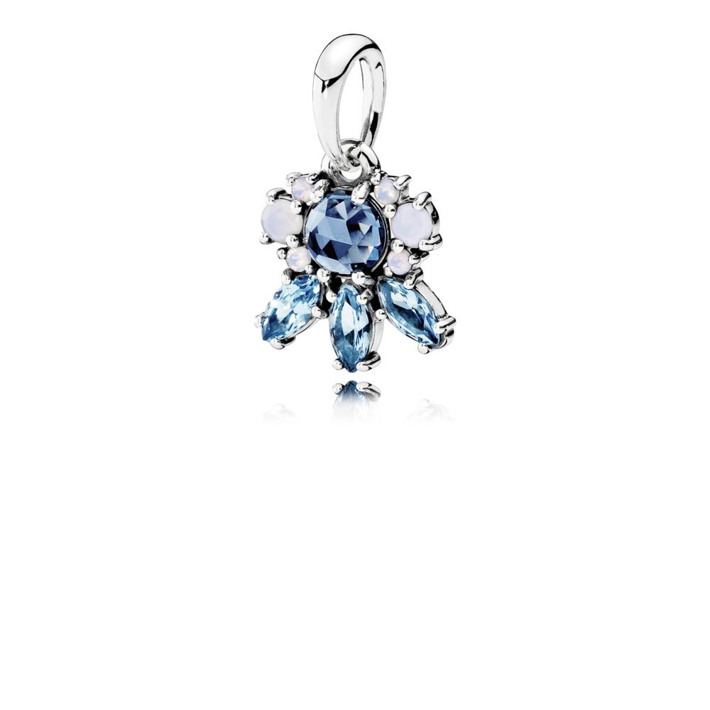 Pandora Pendant Patterns Of Frost With Moonlight Blue Sky-