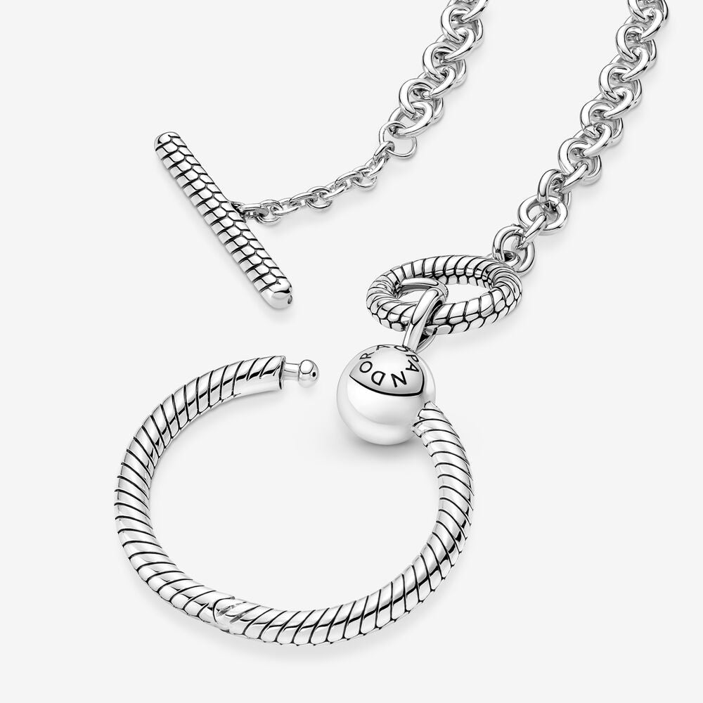 PANDORA Moments O Pendant T-bar ネックレス Pandora Moments O Pendant T-bar Necklace - Stylessence Fine