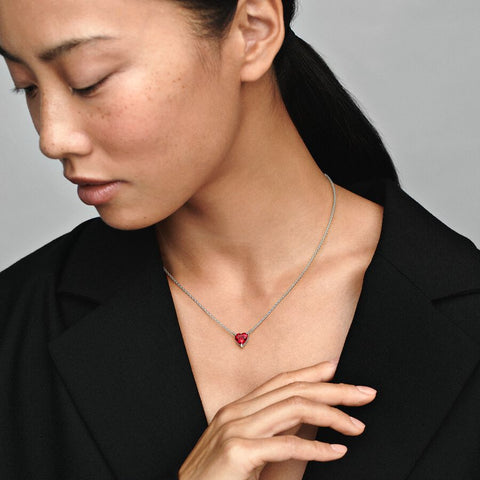 Pandora Sparkling Heart Halo Pendant Collier Necklace