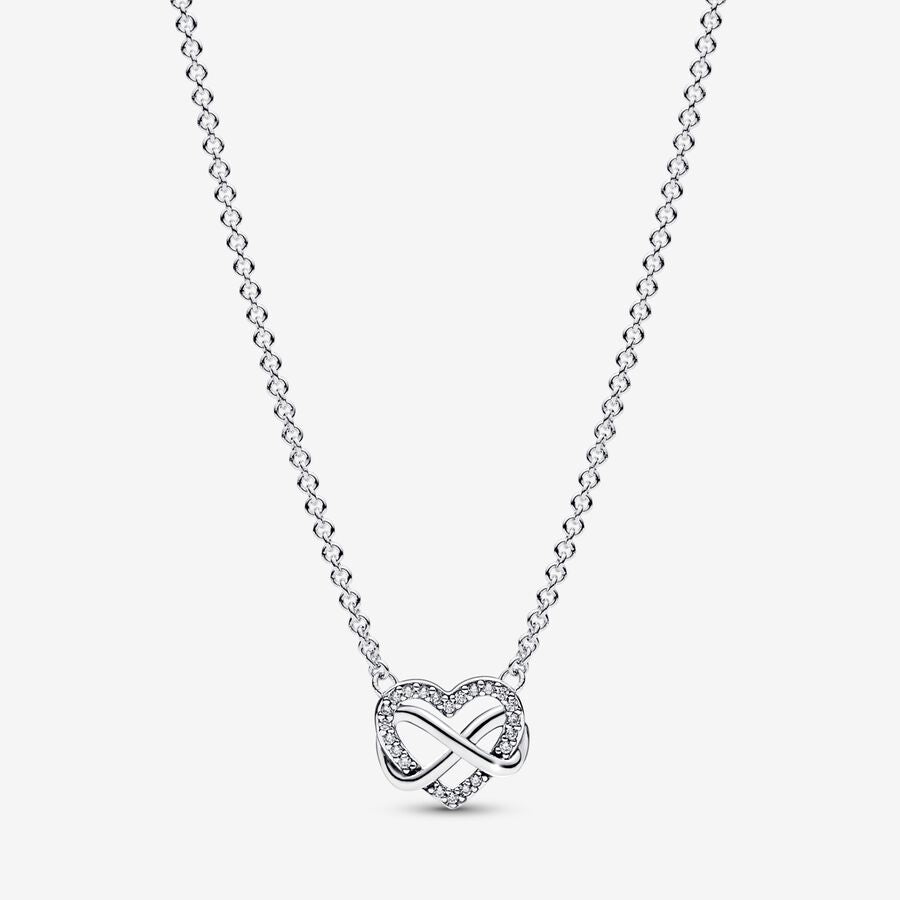 Pandora Sparkling Infinity Heart Collier Necklace 392666C01-50