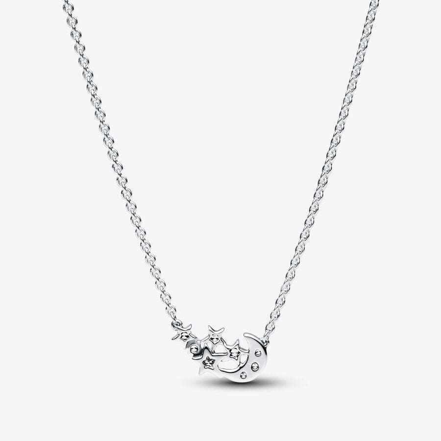 Pandora Sparkling Moon &amp; Star Collier Necklace
