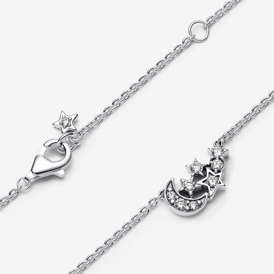 Pandora Sparkling Moon &amp; Star Collier Necklace