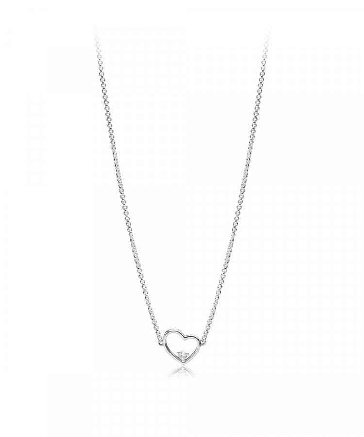 Pandora Asymmetrical Heart Necklace