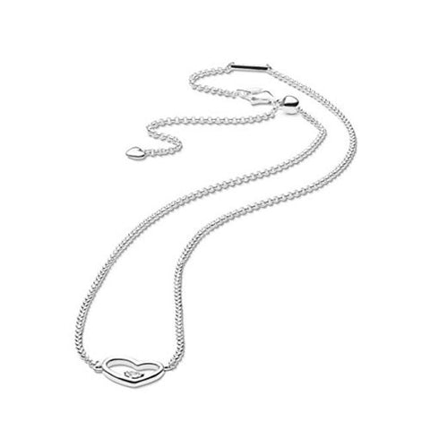 Pandora Asymmetrical Heart Necklace