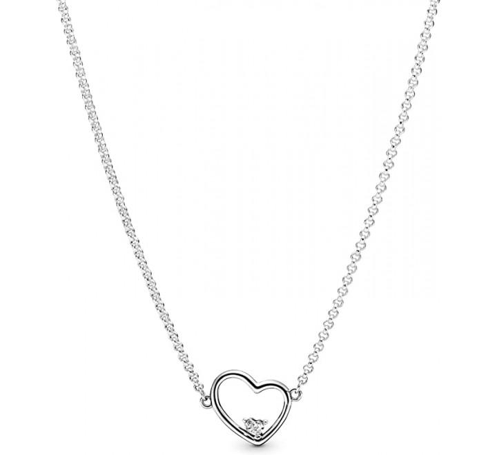 Pandora Asymmetrical Heart Necklace