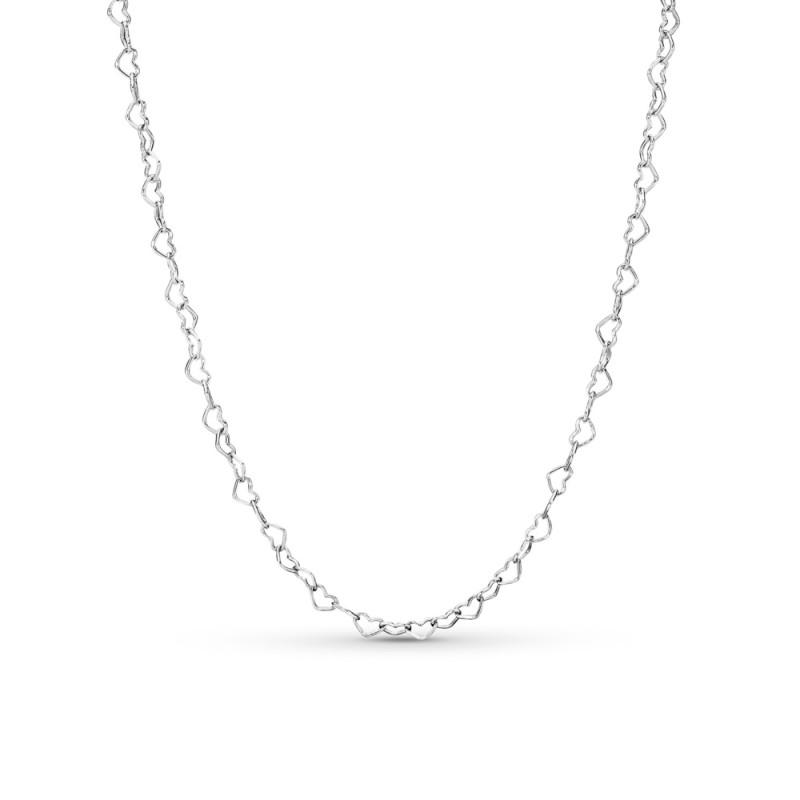 Pandora Joined Hearts Necklace In Sterling Silver 60 Cm