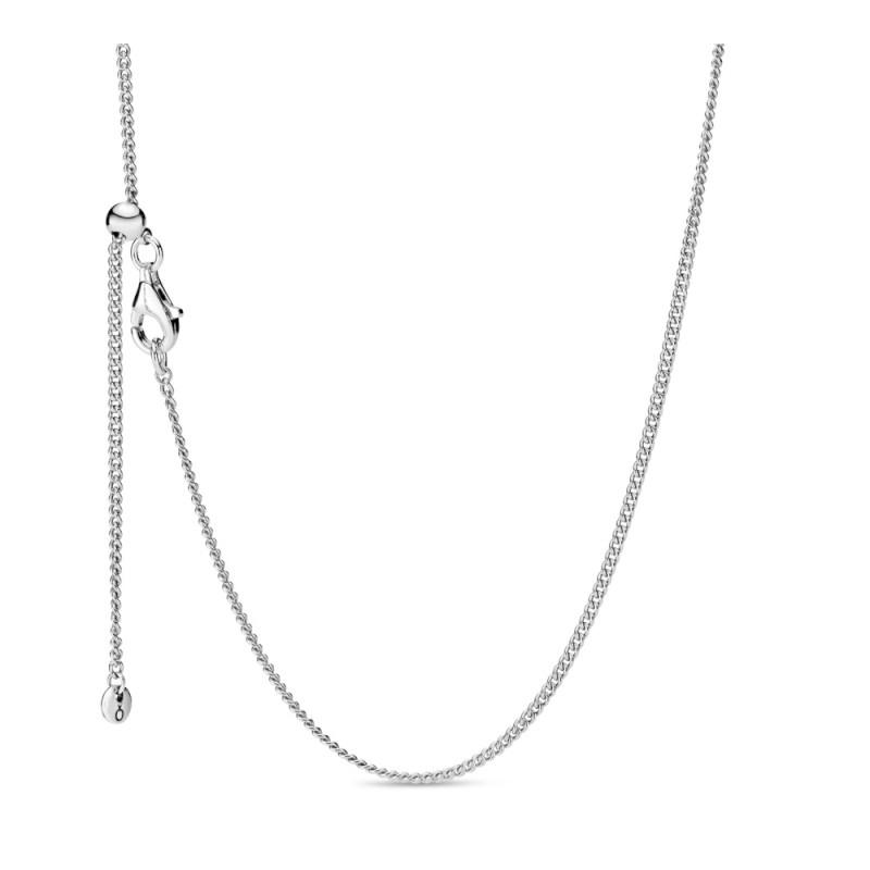 Pandora Curb Chain Necklace With Sliding Clasp 60 Cm