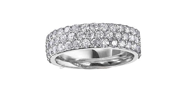 14K White Gold 1.00TDW Diamond Anniversary-Wedding Band