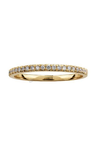 14K Yellow Gold 0.33TDW Diamond Claw Set Wedding Band