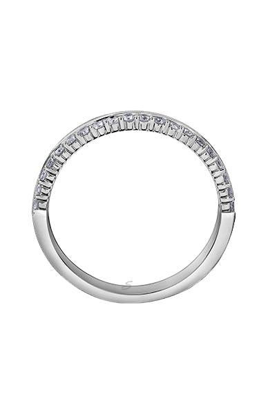 14K White Gold 0.33TDW Diamond Love Wedding Band