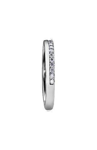 14K White Gold 0.33TDW Diamond Love Wedding Band