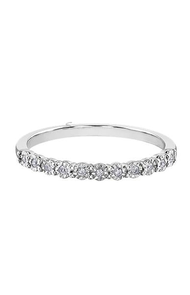 10K White Gold 0.06TDW Diamond Illusion set Band