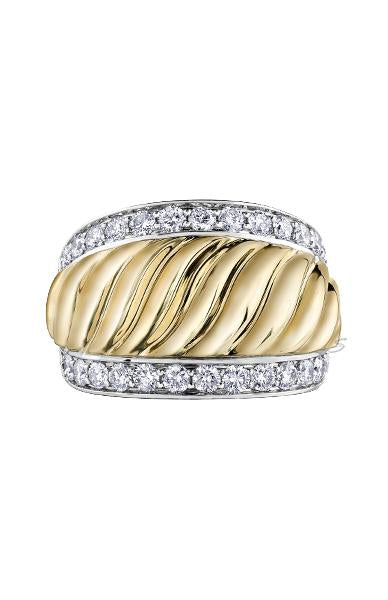 10K Yellow and White Gold 1.00TDW Diamond Special Occasion Ring