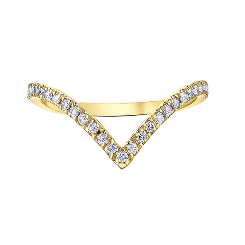 10K Yellow Gold 0.21TDW Diamond Slave Ring