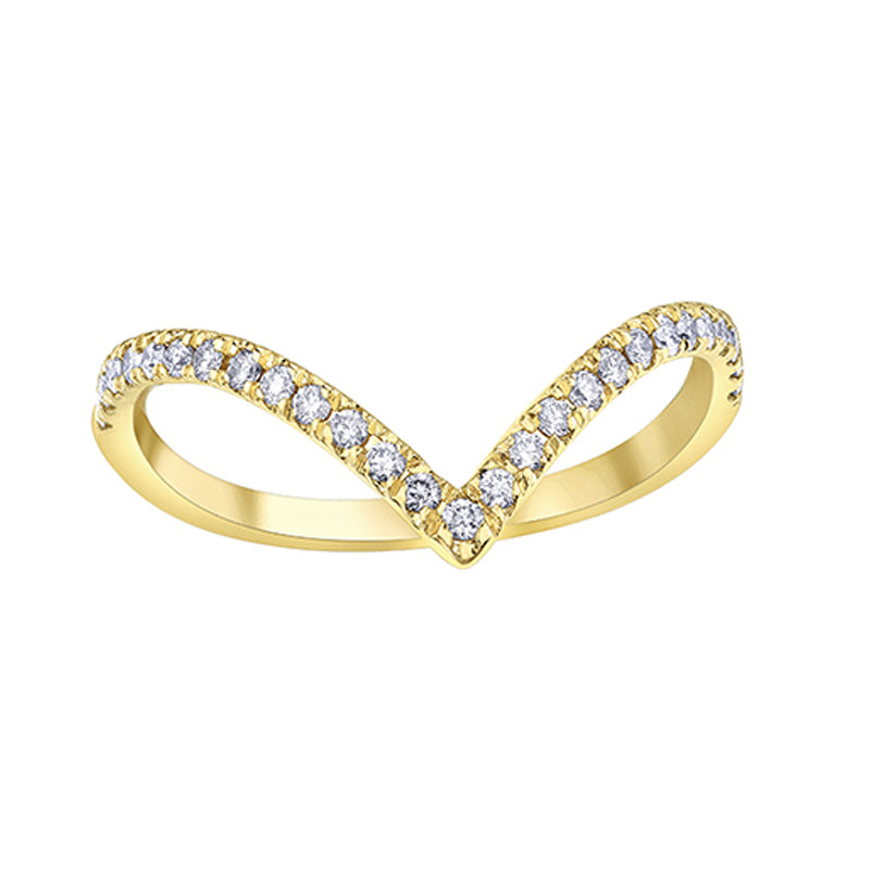 10K Yellow Gold 0.21TDW Diamond Slave Ring
