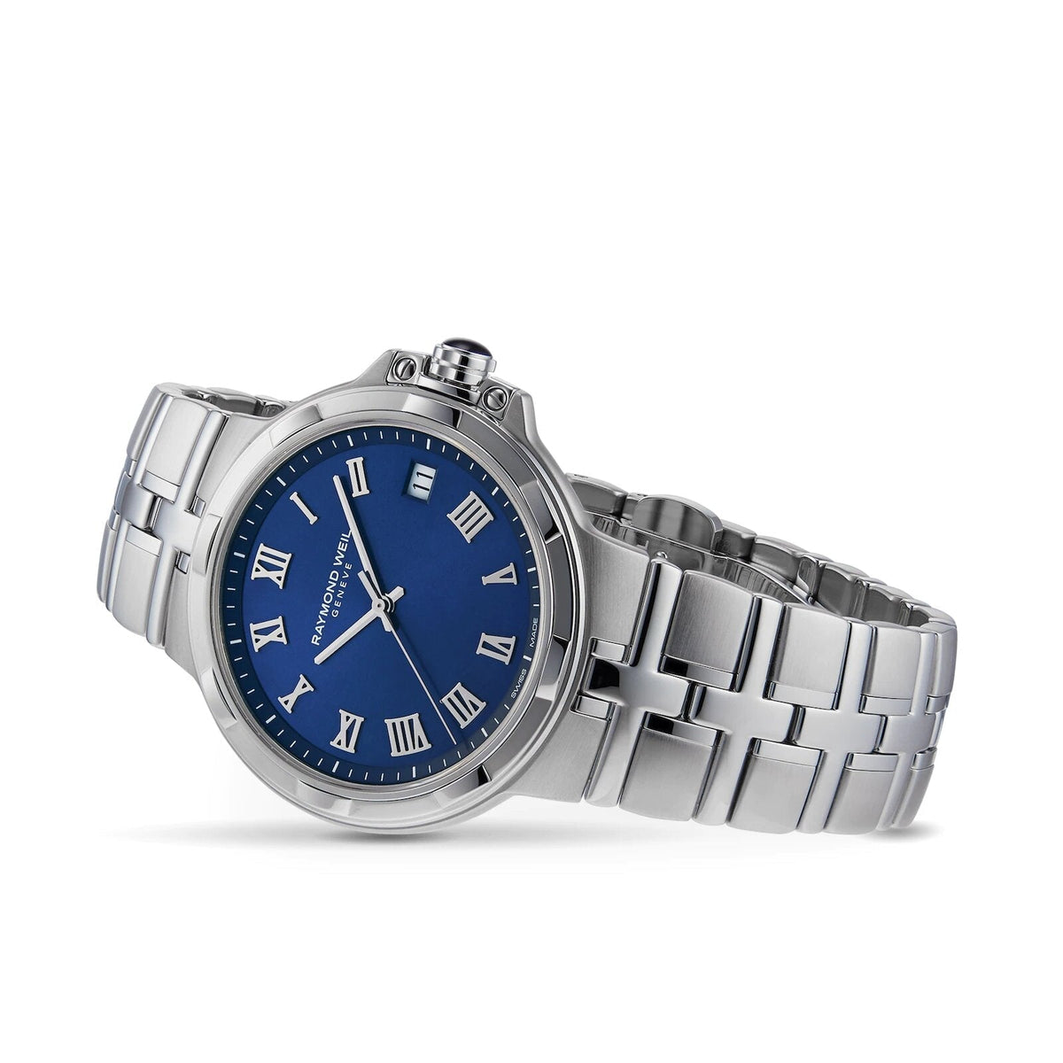 Raymond Weil Parsifal Classic Blue Dial Bracelet Men&#39;s Watch 5580-ST-00508