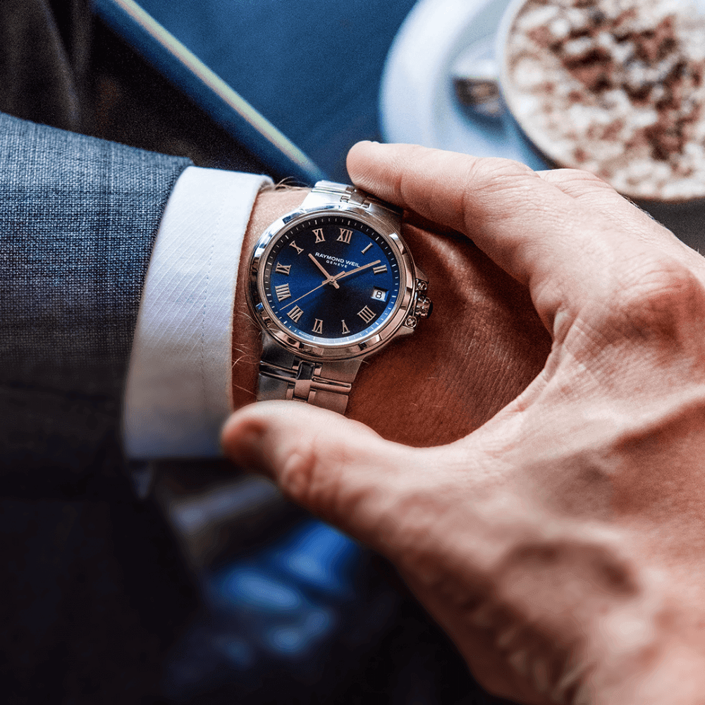 Raymond Weil Parsifal Classic Blue Dial Bracelet Men&#39;s Watch 5580-ST-00508