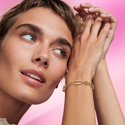 Pandora ME Gold-plated Link Chain Bracelet 