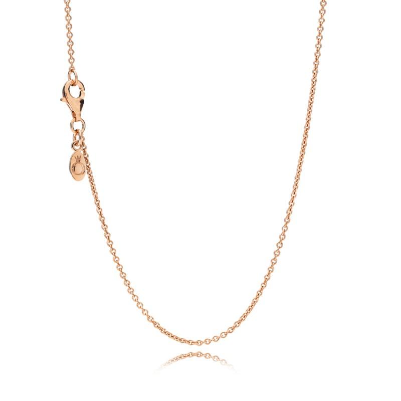 Pandora Sterling Silver Chain With Rose Gold
