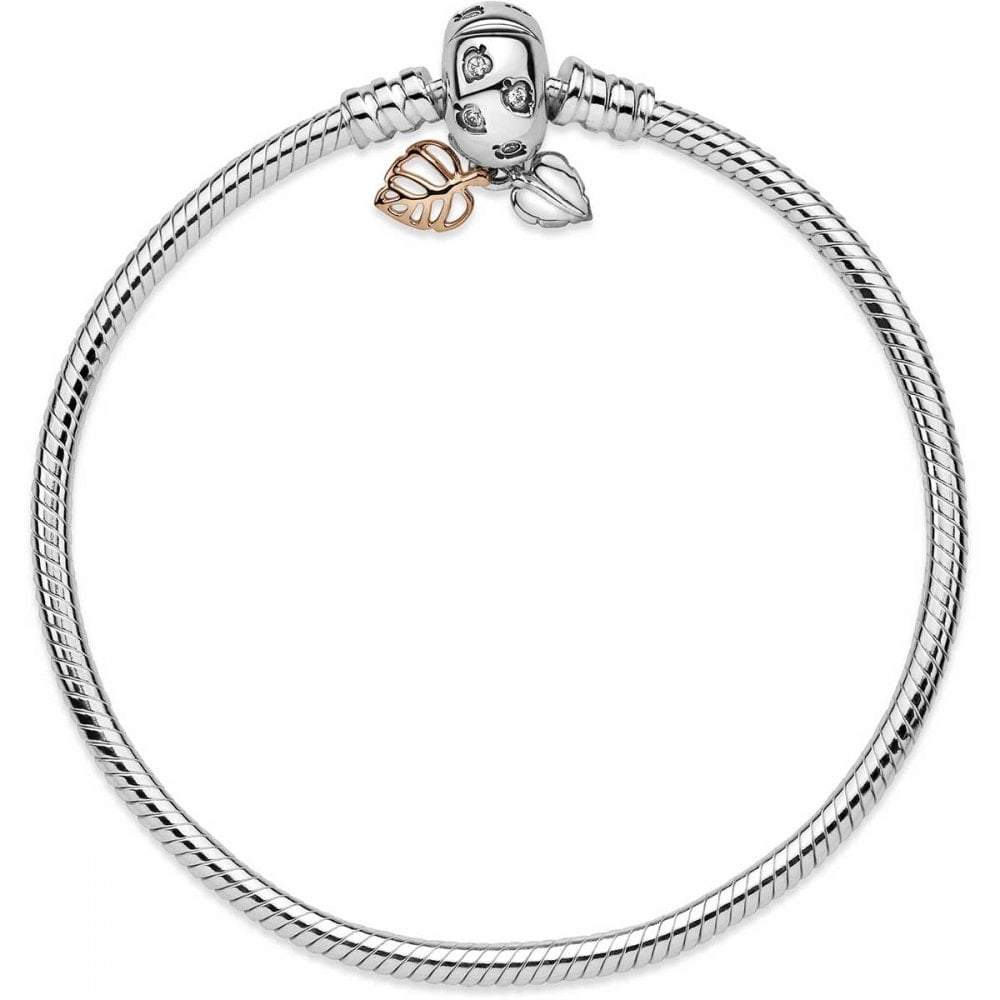 Pandora Moments Leaves &amp; Snake Chain Bracelet