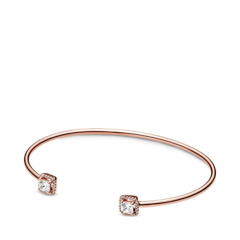 Pandora Rose Open Bangle With Clear Cubic Zirconia
