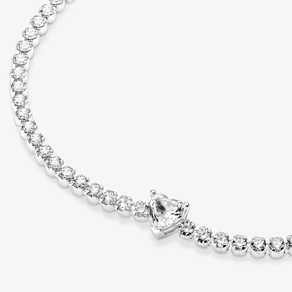Pandora Sparkling Heart Tennis Bracelet