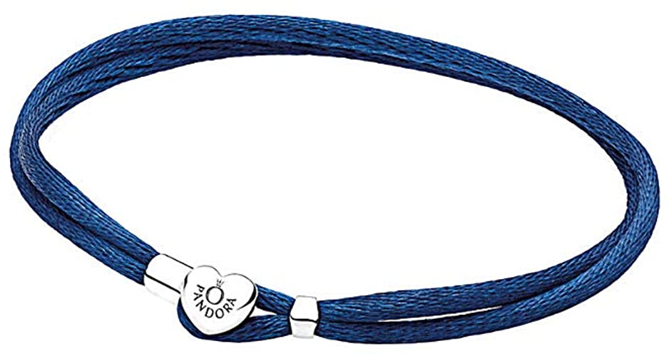 Pandora Moments Fabric Cord Bracelet Dark Blue 590749CDB