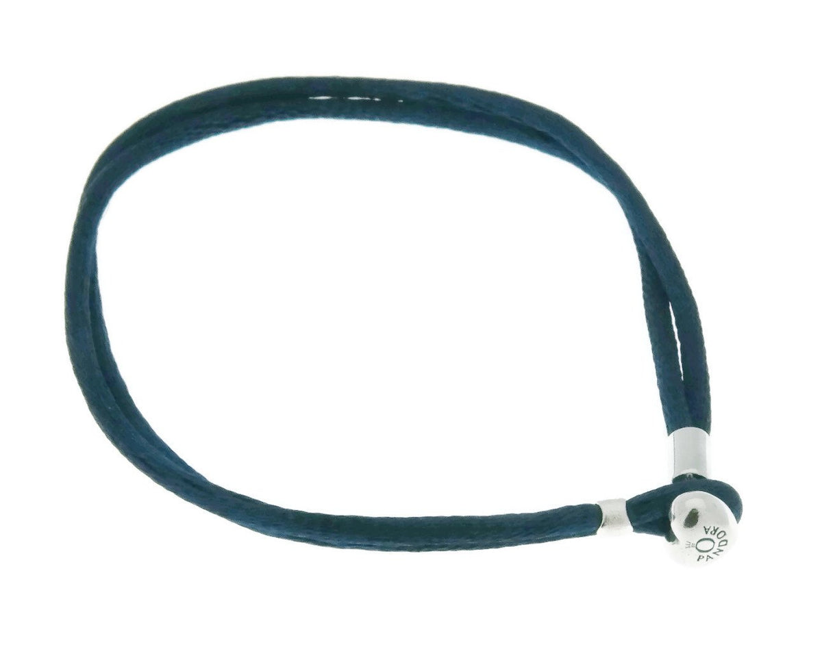 Pandora Moments Fabric Cord Bracelet Dark Blue 590749CDB