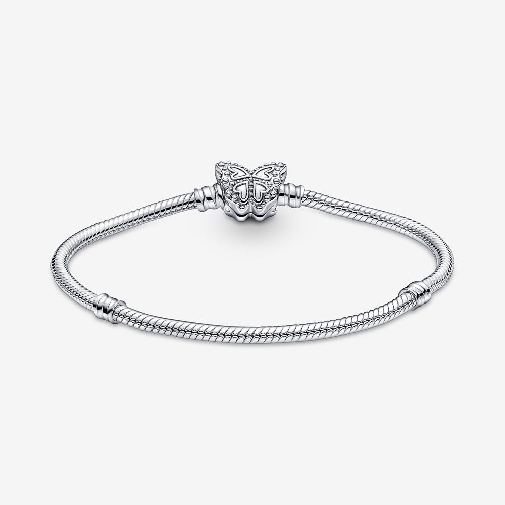 Pandora Moments Butterfly Clasp Snake Chain Bracelet
