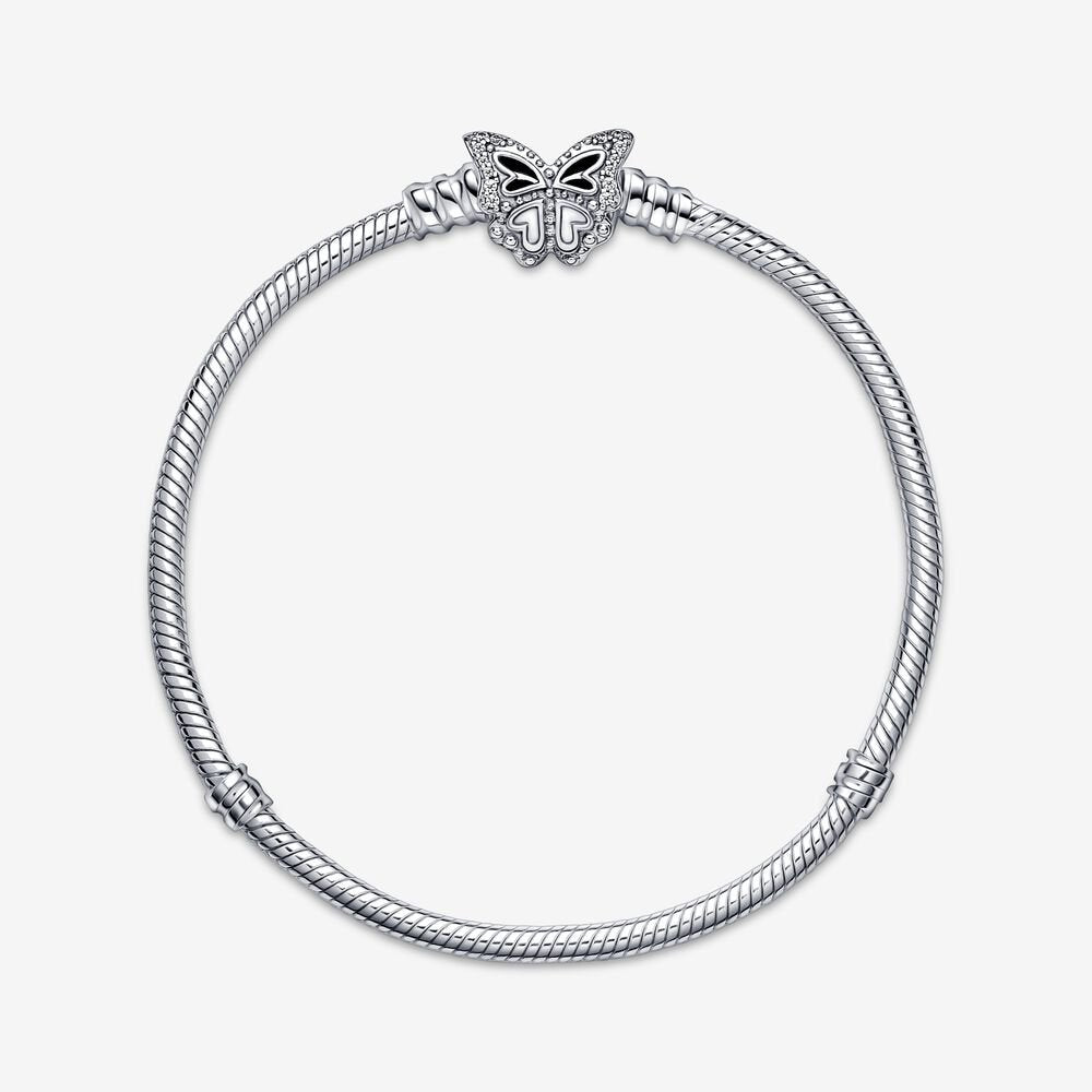 Pandora Moments Butterfly Clasp Snake Chain Bracelet