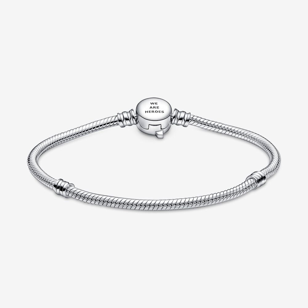 Pandora Moments Marvel The Avengers Logo Clasp Snake Chain Bracelet