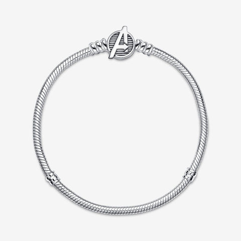 Pandora Moments Marvel The Avengers Logo Clasp Snake Chain Bracelet